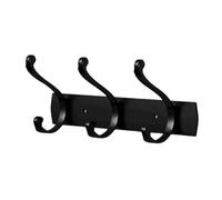 Bvdfgk Crochet Mural Porte Manteaux Support Patère Organisateur Acier Inoxydable Pratique pour Vêtements Rangement Salle de Bain Bureau Entrée Vestibule Déco, noir 3 crochets