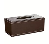 Bvdfgk Distributeur de Mouchoirs Tendance en PU Boîte Distributrice avec Armature Bois Intérieur Système d'Ouverture Rabattable Inférieur Simple d'entretien, 17 12 8.5cm, Texture Blanche