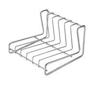 Bvdfgk Égouttoir à Vaisselle en Acier Inoxydable, Organisateur D'assiettes, Gain de Place, Support de Rangement pour La Maison, Le Café, Manger, 6 Grille