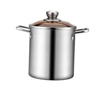 Bvdfgk Friteuse Bassine Profonde Acier Inox Mini Poêle Passoire Louche Poignée Antidérapante Convient pour Cuisson Vapeur Adaptée à Maison Restau, avec un couvercle