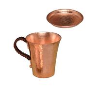 Bvdfgk Mug, Accessoires de Bar, Mug avec Anse et Couvercle, Mug Rétro en Cuivre pour
