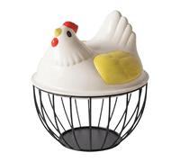 Bvdfgk Panier à œufs, Boîte de Rangement pour œufs de Poule, Récipient à œufs pour Garde-Manger et Plan de Travail, Couvercle Jaune