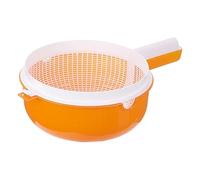 Bvdfgk Panier égouttoir Accessoire avec Poignée, Ustensiles de Cuisine pour Légumes, Bassine à Laver, Orange