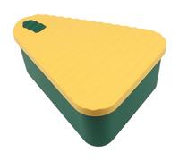 Bvdfgk Récipient à Pizza Triangulaire et étanche, Polyvalent, Facile à Nettoyer, Idéal pour La Cuisson et La Préparation des Repas, L Yellow Green