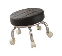 Bvdfgk Tabouret Bas Pivotant à 360° avec Roulettes pour Adultes, Idéal pour Les Tâches Ménagères, Les Salons, Les Bureaux et Bien Plus Encore, Noir