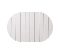 Bvdfgk Tapis égouttoir En Pierre, Tapis de Bar Isolant, Absorbant L'eau, Antidérapant, Ovale, pour Casseroles et Poêles de Cuisine, Blanc