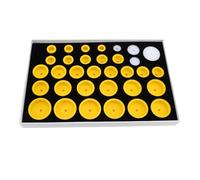 Bvznmilhd Kit de matrices de pressage pour boîtiers de montres, ensemble de 33 matrices en acier pour le pressage des fonds de boîtier de montres, outil professionnel de pressage de boîtiers