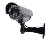 BW 1100B Caméra de vidéosurveillance factice pour intérieur et extérieur avec lumière clignotante Noir