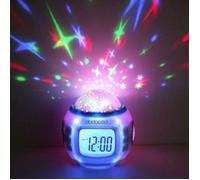 BW Projecteur Radio Réveil Étoile Led Lcd Alarm Musique Thermomètre Pr Cateau Noël Ciel Étoilé Led Reveil Pour...... - BWVSO827A1231