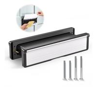 Bwintech 1 lot de boîtes aux lettres en aluminium blanc de 305 x 70 mm à profondeur réglable, convient pour portes intérieures et extérieures de 40 à 80 mm d'épaisseur en bois, UPVC, composite