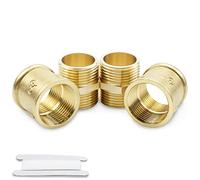 Bwintech 4 pièces 1 "à 1" femelle et mâle BSP filetage laiton hexagonal mamelon et connecteur de couplage hexagonal pour la Conversion de raccordement de tuyau
