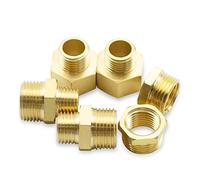 Bwintech 6 pièces 3/4" à 1/2" femelle et mâle filetage BSP mamelon hexagonal en laiton et réducteur hexagonal et connecteur de douille hexagonale pour la conversion de raccordement de tuyau