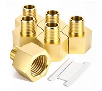 Bwintech 6 pièces 3/4 "femelle à 1/2" mâle BSP filetage en laiton douille hexagonale connecteur de réduction pour la Conversion de raccordement de tuyau