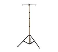 BWOFJGWH Support de Lampe Extérieur Télescopique Trépied Lampadaire Mât Portable Réglable Châssis Robuste en Alliage d'Aluminium et Fer avec Crochets Convient, Champagne