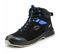BWOLF Noir HIS3S Chaussures de sécurité ESD pour homme - Chaussures de travail hautes avec embout composite et protection anti-perforation en Kevlar - Imperméables, résistantes à l'huile et