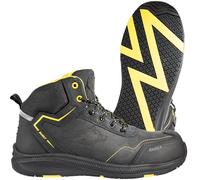 BWOLF Phoenix S3 Chaussures de Sécurité Hommes S3 Hi Nabuk Imperméables Antidérapantes 4 x 4 Grip Tech Semelles Ergo Noir, Jaune, Bleu Nuit Taille 45 EU