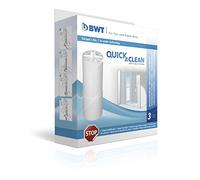 BWT filtres de rechange Quick & Clean x3 | Cartouches anticalcaire pour robinet douche | Réduction de calcaire | Eau douce même à dureté élevée | Compatible DVGW | Système nettoyage salle de bain
