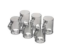 Bx9rE7tK3g gobelets en verre Ensemble de 6 tasses en verre transparent avec anse, 250 ml (8,8 oz), sans plomb, for boissons chaudes et froides Tasses en verre(Transparent)