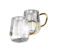 Bx9rE7tK3g gobelets en verre Lot de 2 tasses à café en verre, 350 ml (11,8 oz), borosilicate transparent avec anse, for, jus et boissons lactées Tasses en verre(Transparent)