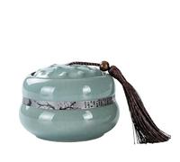 Bx9rE7tK3g Pot de rangement de cuisine Ceramic Sealed Tea Canister With Lid Home Coffee Storage Jar For, Sugar, Spice, Nuts Boîte à thé en céramique(Blue)