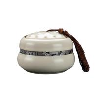 Bx9rE7tK3g Pot de rangement de cuisine Ceramic Sealed Tea Canister With Lid Home Coffee Storage Jar For, Sugar, Spice, Nuts Boîte à thé en céramique(Beige)