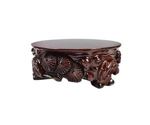 Bx9rE7tK3g Présentoirs à bonsaïs Piédestal en Bois sculpté Relief Chinois for Service à thé, Base décorative for bonsaï Support de Pot de Fleur(Grand)