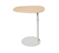 Bx9rE7tK3g Table d'appoint Adjustable Bedside Table Tea Sofa Side Mobile Study Standing Pneumatic Lift Meubles de Salon(Natural Wood Color)