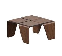 Bx9rE7tK3g Table d'appoint Ensemble de Table Basse modulaire en Bois, Tables Salon emboîtables, décor géométrique Meubles de Salon(Bruin)