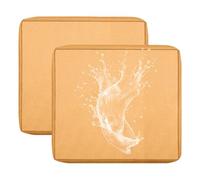 BXFUL Housse de Coussin de Canapé Exterieur Impermeable pour Salon de Jardin, Housse Assise avec Fermeture Éclair, Amovibles pour Intérieur Et Extérieur, Terrasse (Jaune Mangue,60x55cm(2 pcs))