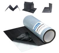 BXI Rouleau de ruban clignotant flexible en maille d'aluminium polymère, 28 x 100 x 0,3 cm, ruban étanche en tôle malléable de 2,5 mm, matériau clignotant d'angle autocollant, bande de réparation non