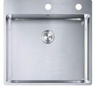 BXX 210-50 530 x 510 mm, 3 1/2", intégral, avec vanne de vidange, avec banc de robinet, sans goutte, brossé