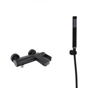 by Paffoni B-Way Set mitigeur bain/douche mécanique Douchette 1 jet Flexible 1,5m Noir mat SATBSBW222-SET2