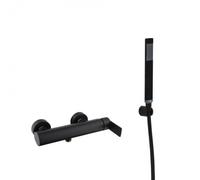 by Paffoni B-Way Set mitigeur de douche mécanique + Douchette 1 jet, Flexible 1,5m Noir mat (ATBSBW268-SET2