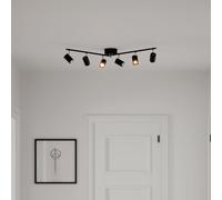 By Rydéns Spot plafonnier Correct 6 124 cm Noir mat