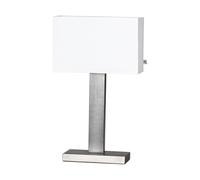 By Rydéns Lampe de table Prime 47 cm Acier brossé-écran blanc