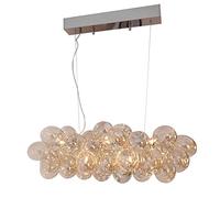By Rydéns Suspension en verre Gross Bar à intensité variable (Moderne) Beige Verre e. a. pour Salon & Salle manger (à 8 lampes, G9), Luminaire, Lampe plafond, Luminaire Plafonnier