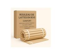 by sommiflex Sommier à Lattes 140 x 200 ou 140x190 | Sommier à Lattes sur Rouleau | Lattes pour Lit 2 Personnes - Pin Massif | Naturel