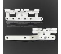 BY3-2 Supports Centraux pour Tringle à Rideaux Rail Extensible Pièces de Rechange Centrales Crochets Universel pour Tringle à Rideaux Blanc Acrimo Swish Kirsch Stanley Valiant (1 Paire, Blanc)