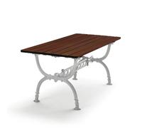 Byarums bruk Table Byarum 142x72 cm Pin brun lasure. support en aluminium brut