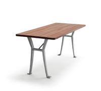 Byarums bruk Table Lessebo Acajou. support en aluminium brut