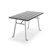 Byarums bruk Table Seriff Lasure acajou noire. support en aluminium brut