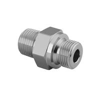 BYCIFRLG 1pc SS316 Male NPT to Male BSPP Thread 1/8" 1/4" 3/8" 1/2" 3/4" Hex Nipple 3000psig 20MPa Pipe Fitting Stainless Steel(1 in x 1 in)
