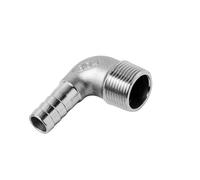 BYCIFRLG 38mm 40mm 42mm 50mm 65mm Hose x 1/4" 3/8" 1/2" 3/4" 1" BSPP Male 304 Stainless Steel Elbow Pipe Fitting(HoseMale Thread,65mm-BSP2.5)