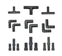 BYCIFRLG Garden Hose Fittings 30 Pieces Drip Watering 16/20/25mm PE Tube Barbed Connector Tee Elbow Coupling Cap End Fitting 1/2 3/4 1 inch (Color : Yellow)