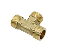 BYCIFRLG Leak-Proof Pipe Hose Fittings Brass Male G1/2 G3/4 Tee Connector Copper T-Shape 3 Way Tube Tube Conector Grifo 7pcs (Color : 3I4)