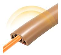 Byeaon Cache-câbles électriques pour sol,couvre-câbles de sol,Couvertures de en fil souple pour cordons, conduit de fil flexible en PVC | Cache-cordon auto-adhésif pour la gestion des câbles