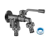 Byeaon Robinet d'Eau,Robinet Antigel À Commande Précise,Prise d'Eau 2 Voies pour Jardinage | Lavage Voiture, Arrosage Fleurs, Irrigation, Toilettage Animal, Professionnels Et Propriétaires