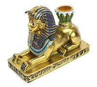 BYFRI Cadeau Décoratif Résine Figurine Ornement Exquis Accueil Sculpture Statue Sphinx Égyptien Anu rtisanat Bougeoir Retro