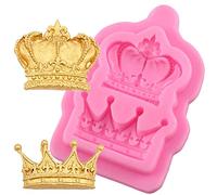 BYFRI Couronnes De Princess Reine 3D Moule en Silicone Fondant Gâteau De Petit Gâteau De Décoration Outils d'argile Résine Bonbons Super Sculpey