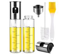 Byitin Spray d'huile mis à jour 2 Pièces, Spray Huile Cuisine, Vaporisateur Huile d’Olive en Verre, Pulverisateur Bouche Large Pour Salade, BBQ, Cooking, Air Fryer, Cuisson